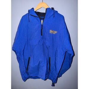 Vintage Cheyenne River Blue Anorak Windbreaker WDAF AM‎ 61 Country Jacket Mens L